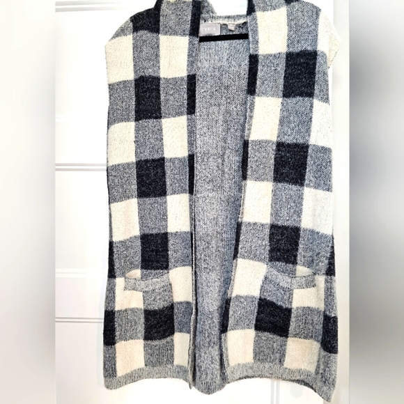 Cyrus Women's Sleeveless Long Cardigan with Hood Sz Medium - Picture 2 of 8